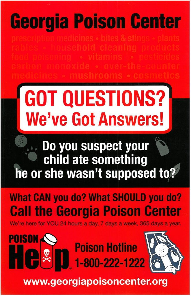 Got Questions Weve Got Answers Poster Georgia Poison Center